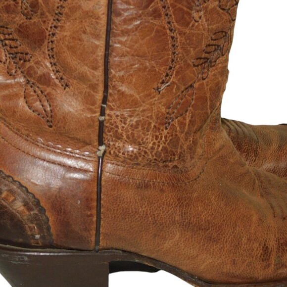 Corral Cowgirl Boots A2500 Brown Leather Embroidered Western Snip Toe Size 6M - Picture 16 of 16
